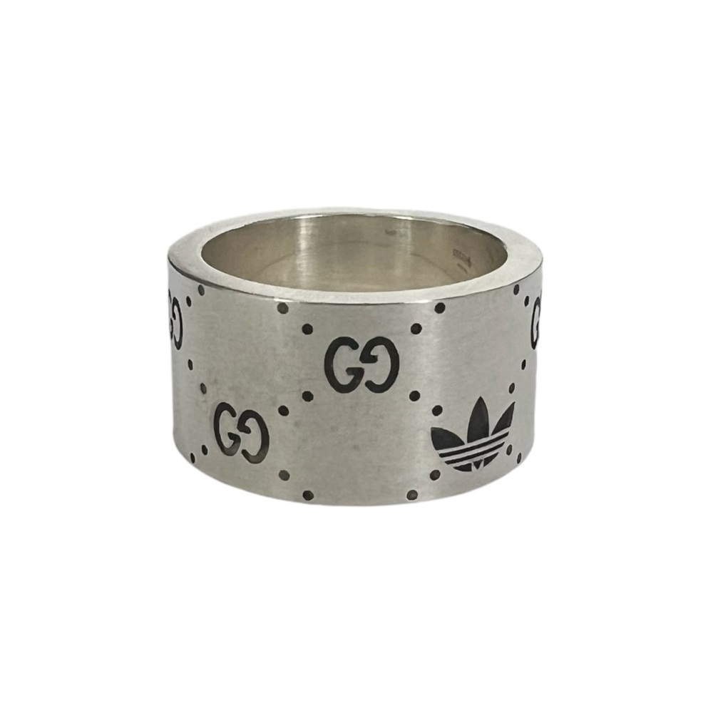 Gucci x Adidas Engraved GG Silver Ring - Picture 2 of 8